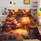 thumbnail image 2 of Christmas Gifts Santa Claus Kids Quilt Duvet Cover Set Bedroom Decor3-Piece Bedding Set, 2 of 5