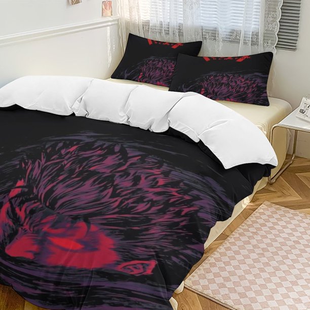 Berserk Anime Home Bed 3-piece Set Classic Japanese Anime Polyester Wash Student Dormitory Set