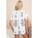 thumbnail image 3 of Blusa Mujer Manga Corta Algodón Botones Diseño Estampado 0076, 3 of 3
