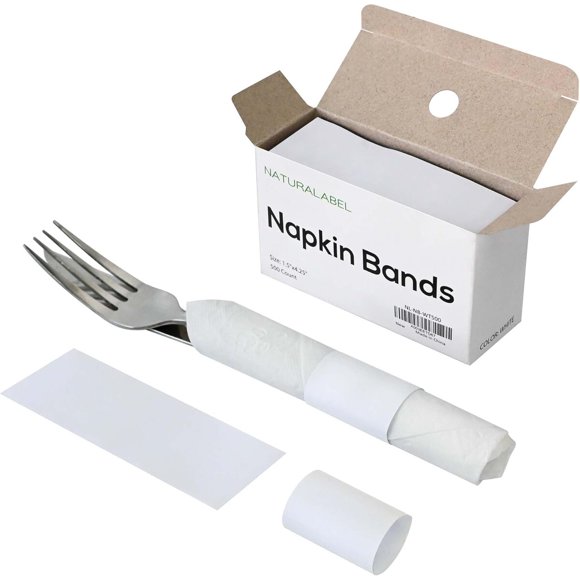 Bandas para servilletas NATURALABEL 4.25 x 1.5, 500 unidades