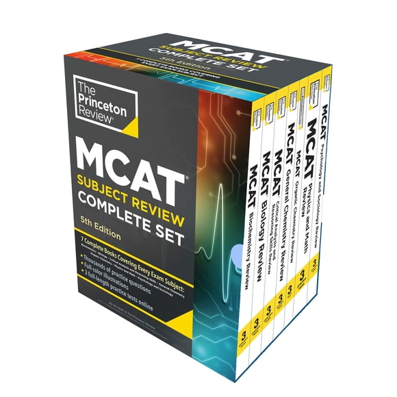 Set de 7 libros de revisión del MCAT, 5ª edición – Princeton Review