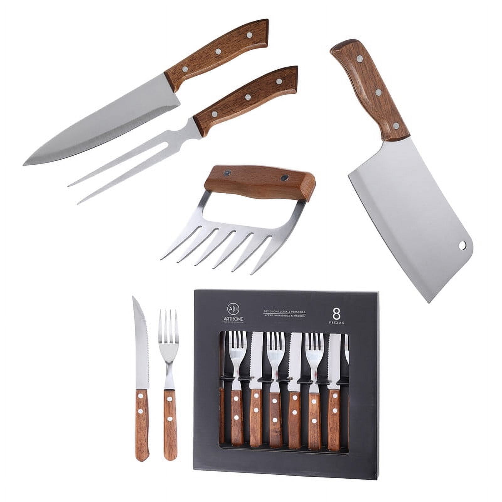 Set Parrilla 12 Piezas Acero Inoxidable Arthome Par19