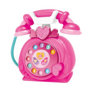 Magideal - Juguete Musical Para Bebé, Teléfono Antiguo De Moda, Simulación De Teléfono Y Sonidos, Teléfono Fijo Retro Multifunción Con Cable Para Niños Pequeños Rosa