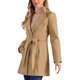 thumbnail image 4 of INSPIRE CHIC Abrigo Largo Clásico de Invierno con Cuello Alto y Cinturón para Mujer S Caqui, 4 of 8