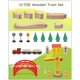thumbnail image 2 of Juego de trenes de madera SainSmart Jr. para niños pequeños, 41 piezas con grúa, 2 of 7
