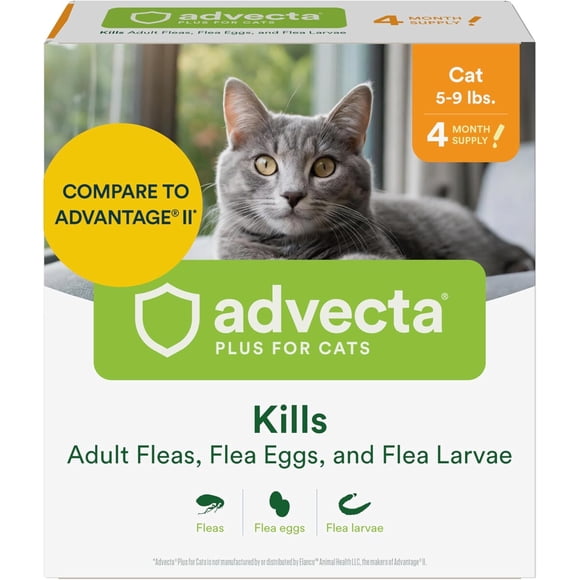 Tratamiento tópico antipulgas Advecta Plus para gatos de 5 a 9 lb