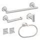 thumbnail image 1 of Set 6 Accesorios De Baño Acero Inoxidable Plata Toallero, Portarrollo y Ganchos, 1 of 3