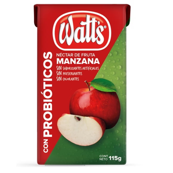 Néctarcon Tetra Pack probioticos manzana, 115 ml