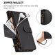 thumbnail image 2 of Funda Tipo Billetera para samsung galaxy A07 4G/5G con Soporte y Bolsillo con Cierre Negro, 2 of 6