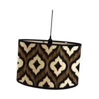 Magideal - Pantalla De Lámpara De Tambor Pantalla De Lámpara De Bambú E27 Pantalla De Tambor Medio Estilo Europeo Cubierta De Luz Artesanal Para Sala De Estar , Estilo C