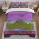 thumbnail image 1 of Green Monster Skateboard Graffiti Style Bedding Set Duvet Cover and Pillowcase Set Soft and Comfortable for All Seasons, 1 of 5