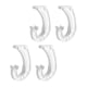 thumbnail image 5 of Set de 4 soportes para organizar tu guardarropa , Blanco, 5 of 5