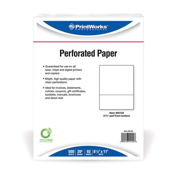 Papel preperforado PrintWorks Professional para facturas
