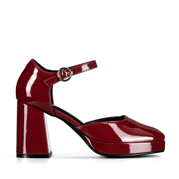 Zapato Mary Jane Tacones Elegante Charol Mujer Weide YL85