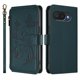 thumbnail image 2 of Funda Cartera Mariposa para [Google Pixel 10a] con Soporte y Cremallera Verde oscuro, 2 of 6