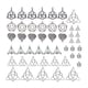 thumbnail image 4 of 48x Nudo hueco Charms Conector DIY Colgantes Nudo chino Plata envejecida para la fabricación de joyas Hallazgos colgantes Suministros Pulseras, 4 of 5