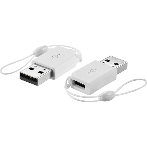 Adaptador USB-C hembra a USB-A macho Best Buy essentials, paquete de 2 unidades, 480 Mbps, 15 W