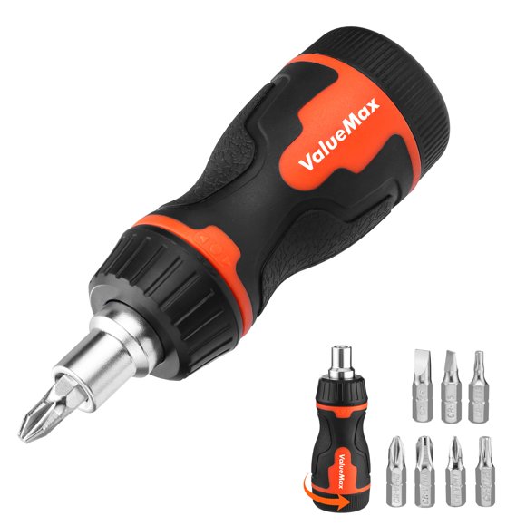 Destornillador ValueMax 10 cm 8‑en‑1 con trinquete