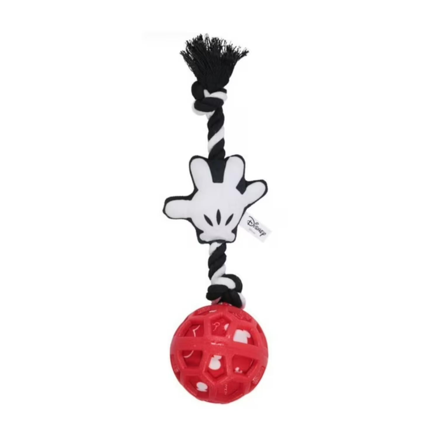 Juguete Interactivo Para Mascotas Cuerda Y Pelota Rojo