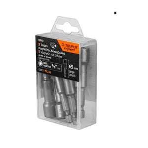 Set De 5 Dados Magne Hexagonales 3/8 Truper Expert Pude-9027