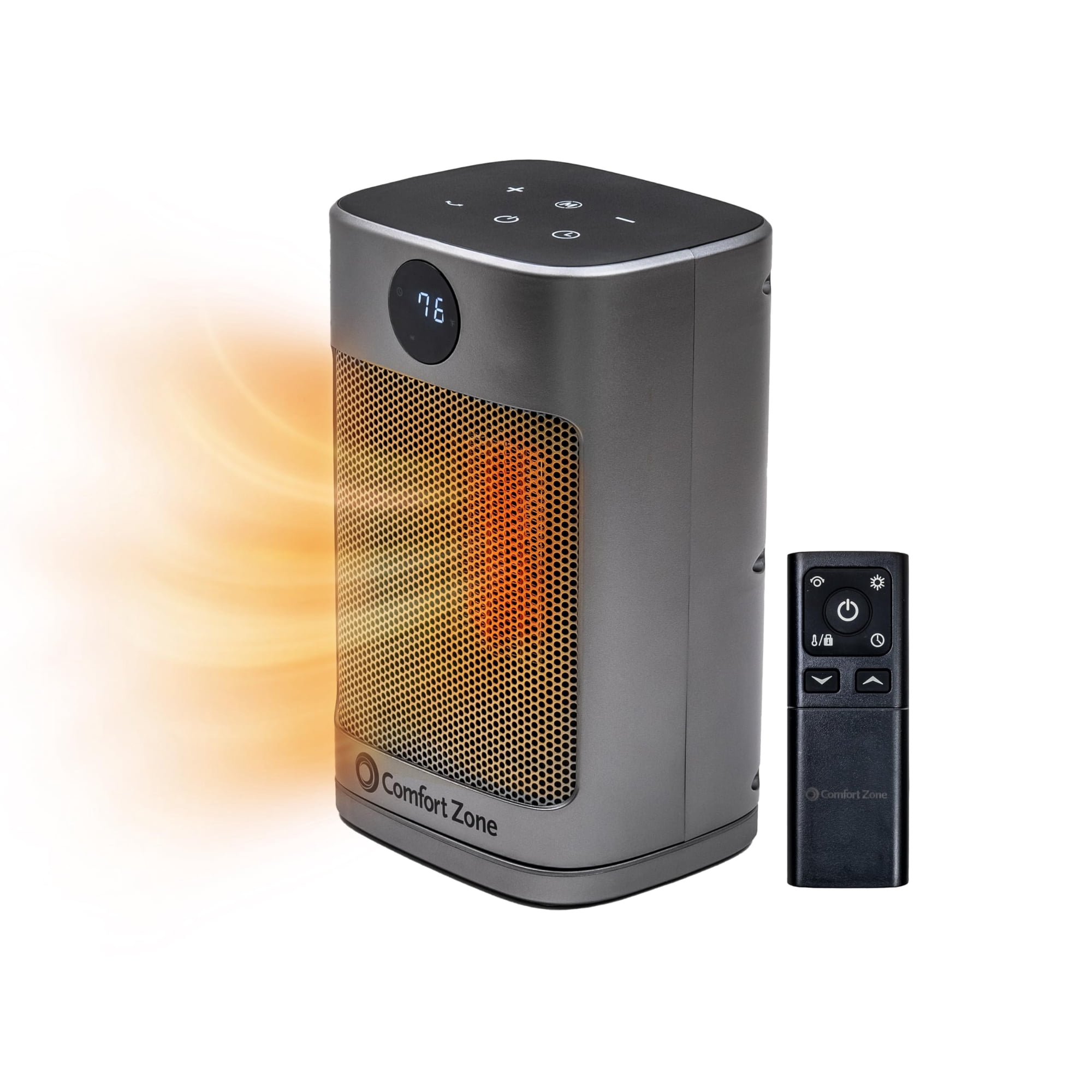 Comfort Zone - Calentador Space Zone Portátil Eléctrico Plateado De 1500 W