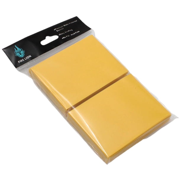 100 Piezas Fundas para Cartas Protectores de Alto Rendimiento Micas para Coleccionistas Soportes de Juego con Diseño Profesional para Barajar Fácilmen Amarillo