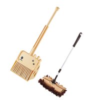 Magideal - Mini Escoba Con Recogedor Y Fregona, Juego De Escoba Para Niños Pequeños, Pequeño Ayudante De Limpieza Para Edades De 3 A 6 Años, Regalos Navideños, 3 Marrón