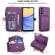 thumbnail image 4 of Para Samsung Galaxy A15 4G / 5G [Bloqueo RFID] Multifuncional 2 en 1 Funda Tipo Billetera de Cuero PU Suave con Tapa Magnética, Múltiples Ranuras para Tarjetas, Bolsillo con Cierre, con Correa de, 4 of 8