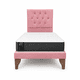 thumbnail image 3 of Cama 1 Plaza Rosado Capitone + Colchon Mery Desing, 3 of 7