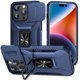 thumbnail image 1 of Funda Armada para iPhone 15 Pro con Tapa Deslizante y Soporte Magnético Giratorio Azul, 1 of 5