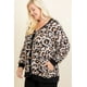 thumbnail image 2 of Cárdigan con Estampado Animal Mir Acogedor y Botones de Cepillo en Beige, Talla Grande 3XL, 2 of 5