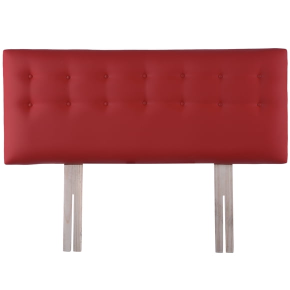 Respaldo Botone Pu 1,5 Plaza Rojo