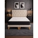 thumbnail image 3 of Cama Europea 2 Plazas Base Dividida Respaldo Capitone Lino Beige Completa, 3 of 5