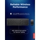 thumbnail image 2 of Lenovo Essential Gen 2 Wireless Keyboard & Mouse Combo, US English, 2.4 GHz USB, AES-128 Encryption, Full-size Optical, Ambidextrous, Black., 2 of 3