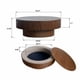 thumbnail image 4 of Mesa de café redonda de 39,37'' con almacenamiento de madera maciza chapeada Mesa de café moderna Acento de la mesa de té para la sala de estar, el dormitorio, 4 of 5