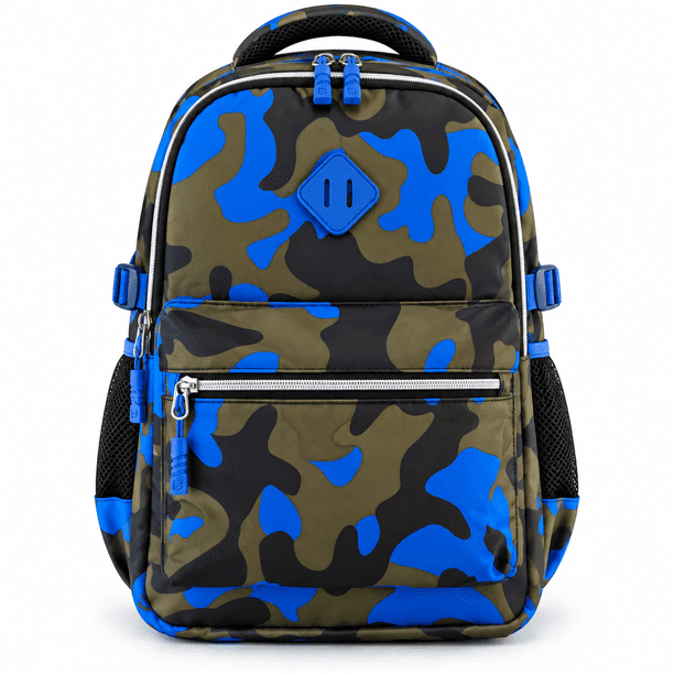 Mochila Semi Acolchada 27 L Camuflada con Bolsillos Laterales