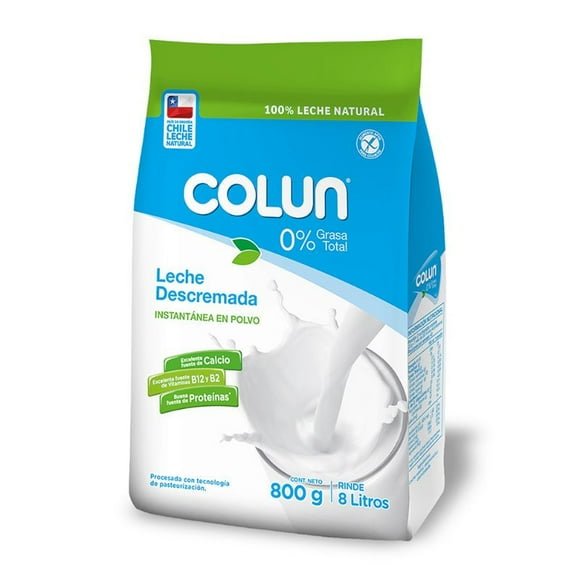 Leche en Polvo Descremada Bolsa, 800 g