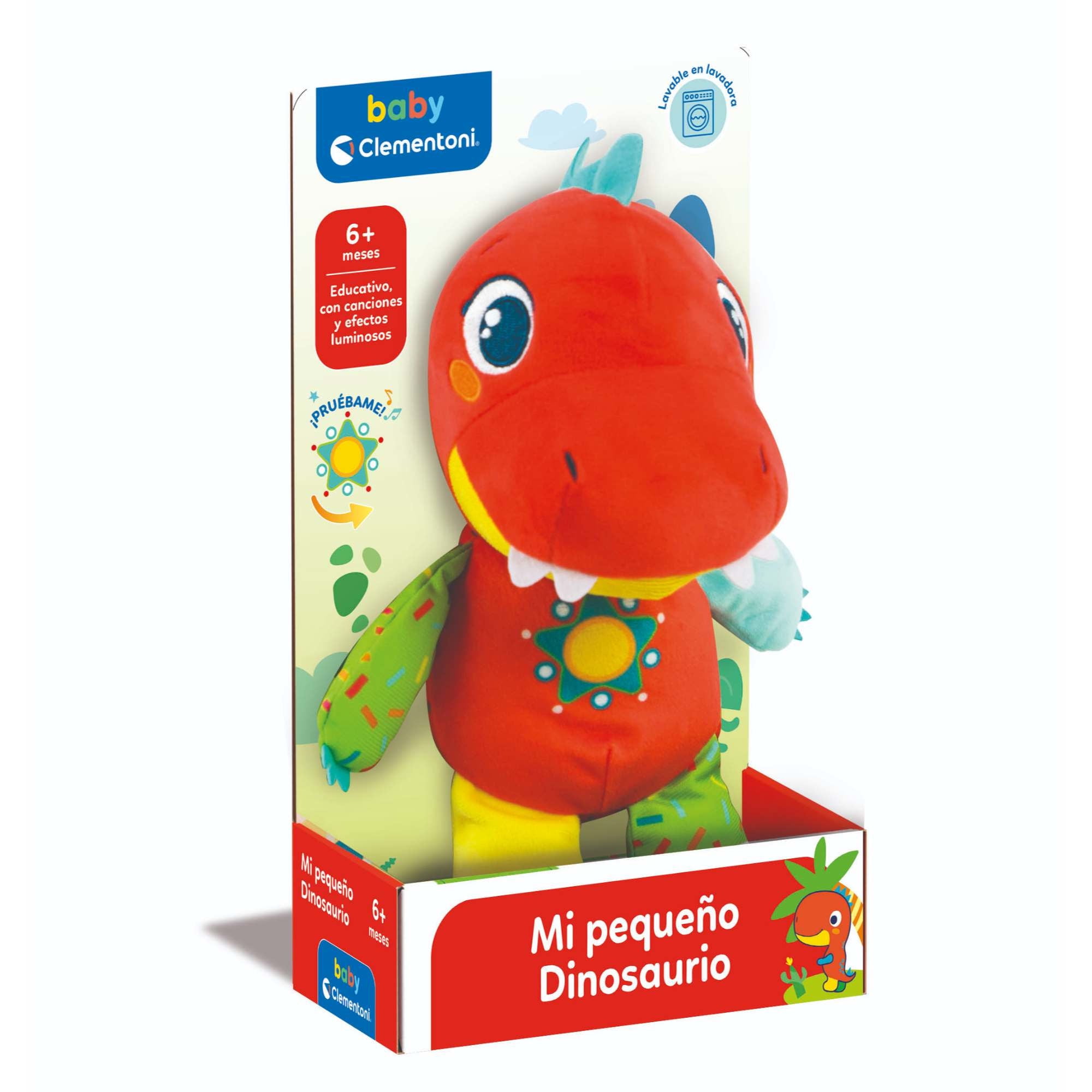 Clementoni - Juguete Bebé Peluche Interactivo Baby Dino.