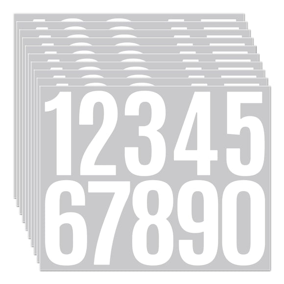 Stickers de números LAJEBZOM de vinilo blanco autoadhesivo de 3"