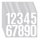 thumbnail image 1 of Stickers de números LAJEBZOM de vinilo blanco autoadhesivo de 3", 1 of 8