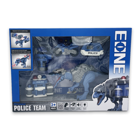 Dinosaurio Policial Con Luces Y Sonidos Magnetics