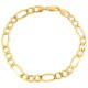 thumbnail image 1 of Pulsera Brilliance 10K de Oro Amarillo Figaro, 8,5 in, 7,3 mm, 1 of 3