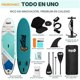 thumbnail image 2 of Set Tabla Stand Up Paddle Surf Inflable Návia 320x81x15cm Color Verde Con Azul, 2 of 10