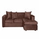 thumbnail image 1 of Sofa Seccional L 3 Cuerpos Felpa Café, 1 of 1