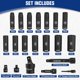thumbnail image 2 of Juego de enchufes WORKPRO, 20 piezas, 6 puntos, acero Cr-V, 10-27 mm, 2 of 8