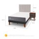 thumbnail image 3 of Cama Europea Curve Smart 1.5 Plazas Tigris, 3 of 10