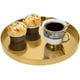 thumbnail image 2 of Bandeja de mesa de centro de latón, bandeja decorativa redonda de 11 pulgadas con baño de latón cepillado, 2 of 5