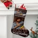 thumbnail image 2 of Bob Ross: El Placer de Pintar Tema: Calcetines de Navidad, fino lino blanco para colgar en escaleras y chimenea, decoración navideña para el hogar, regalo de Navidad. 54cm × 38cm, 2 of 5