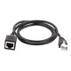 thumbnail image 2 of Cable de extensión Ethernet Yohii RJ45 macho a hembra de 1 m Cat6, 2 of 7