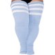 thumbnail image 1 of suxuMhao Calcetines de Algodón por Encima de la Rodilla de Talla Grande, Calcetines Deportivos Extragrandes y Ampliados, Calcetines Altos hasta el Muslo de Talla Grande, Calcetines de Talla Única y, 1 of 2